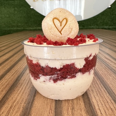 Bolo no pote red velvet