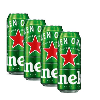 Quatro cervejas Heineken
