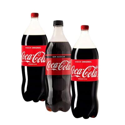 Três coca-colas 2l
