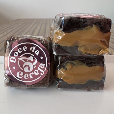 Brownie recheado doce de leite 
