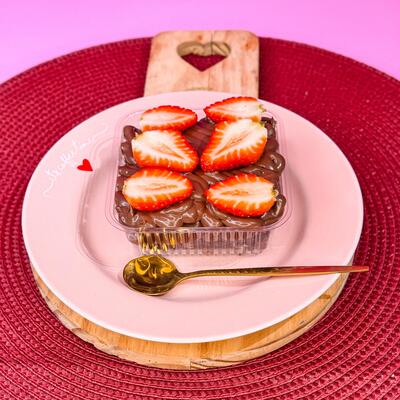 Brownie - Brigadeiro, Nutella e Morangos