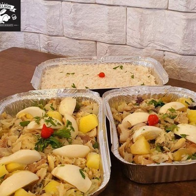 Bacalhau à gomes de sá (serve 2 pessoas)