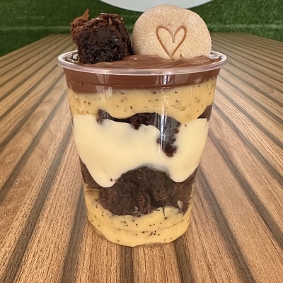 Copo brownie Maracuja e nutella 200ml