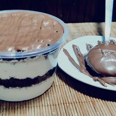 Bolo no pote: Ninho com Nutella
