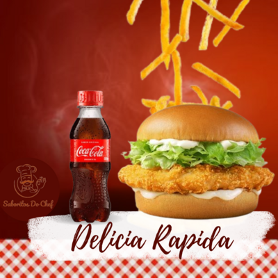 Delicia Rápida + Fritas Peq + Bebida 200ml.