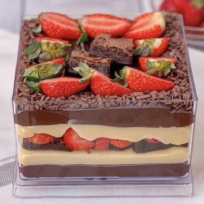 Sobremesa Duo Brownie na caixa 