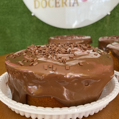 Bolo de cenoura vulcão de brigadeiro 